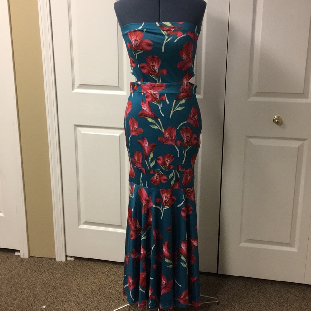 Floral print maxi dress